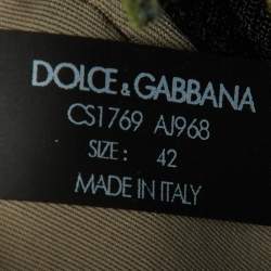 Dolce & Gabbana Tricolor Fabric and Mesh Ns1 Low Top Sneakers Size 42