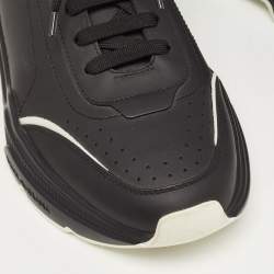 Dolce & Gabbana Black/White Leather Daymaster Sneakers Size 46