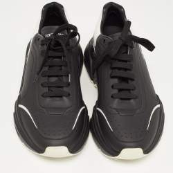 Dolce & Gabbana Black/White Leather Daymaster Sneakers Size 46