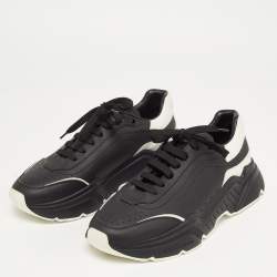 Dolce & Gabbana Black/White Leather Daymaster Sneakers Size 46