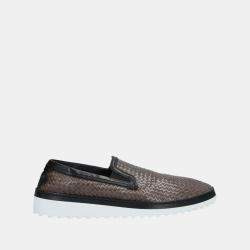 Pre Owned Dolce & Gabbana Woven Leather Loafers 44