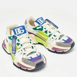 Pre Owned Dolce & Gabbana Multicolor Nylon and Suede Airmaster Sneakers Size 39