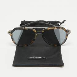 Dolce & Gabbana Black/Brown DG4330 Aviator Sunglasses