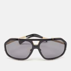 Dolce & Gabbana Black/Gold DG2167 Aviator Polarized Sunglasses