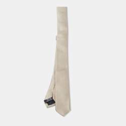 Dolce & Gabbana Grey Silk Skinny Tie 