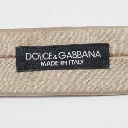 Dolce & Gabbana Grey Silk Skinny Tie 