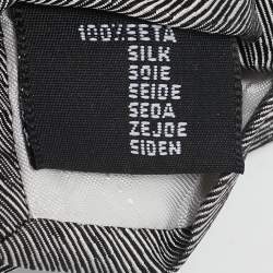 Pre Owned Dolce & Gabbana Grey Patterned Silk Skinny Tie 