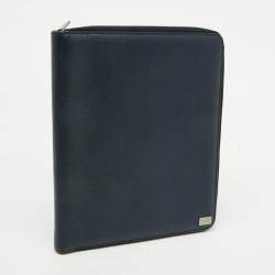 Dolce & Gabbana Navy Blue Leather Business Organizer