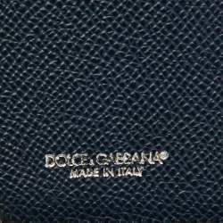 Dolce & Gabbana Navy Blue Leather Business Organizer