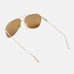 Dolce & Gabbana Brown/Gold DG 2166 Aviator Sunglasses