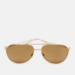 Dolce & Gabbana Brown/Gold DG 2166 Aviator Sunglasses