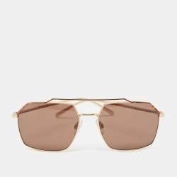 Dolce & Gabbana Gold/Brown DG2250 Aviators Sunglasses