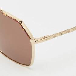 Dolce & Gabbana Gold/Brown DG2250 Aviators Sunglasses