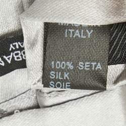 Pre Owned Dolce & Gabbana Silver Silk Skinny Tie