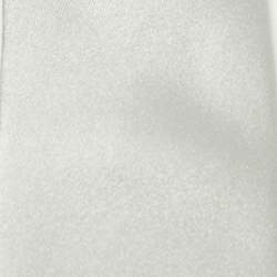 Pre Owned Dolce & Gabbana Silver Silk Skinny Tie