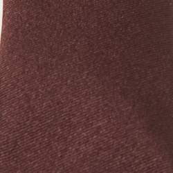 Pre Owned Dolce & Gabbana Burgundy Silk Skinny Tie