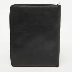 Pre Owned Dolce & Gabbana Black Leather Business Agenda Organizer