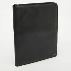 Pre Owned Dolce & Gabbana Black Leather Business Agenda Organizer