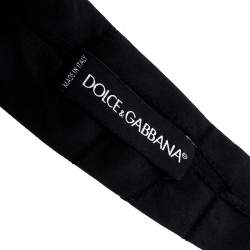 Dolce & Gabbana Vintage Black Abstract Embroidered Silk Traditional Tie