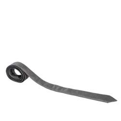 Dolce & Gabbana Grey Diagonal Striped Skinny Silk Tie