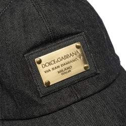 Pre Owned كاب بيسبول دولتشي أند غابانا دينم رصاصي فحمي