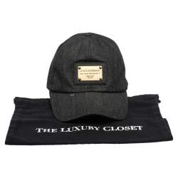 Pre Owned كاب بيسبول دولتشي أند غابانا دينم رصاصي فحمي