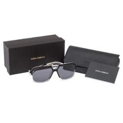 Dolce & Gabbana Black/ Grey Polarised DG 4354 - F Square Sunglasses