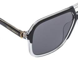 Dolce & Gabbana Black/ Grey Polarised DG 4354 - F Square Sunglasses