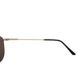 Pre Owned Dolce & Gabbana Brown/Gold Tinted Aviator Sunglasses