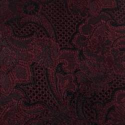 Pre Owned Dolce & Gabbana Burgundy Floral Silk Jacquard Tie