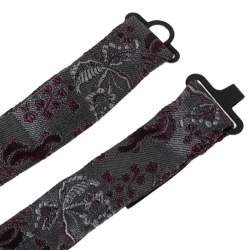 Pre Owned Dolce & Gabbana Grey Floral Silk Jacquard Bow Tie