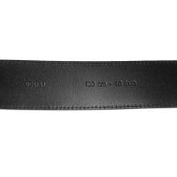 مملوكة مسبقًا Dolce & Gabbana Black Suede Buckle Belt 100CM