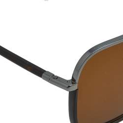 Pre Owned Dolce & Gabbana Gunmetal Tone/ Brown DG 2193 Navigator Sunglasses