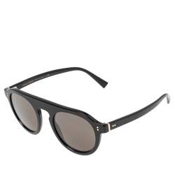 Pre Owned نظارة شمسية دولتشي أند غابانا مستديرة دي جي4306 أسود