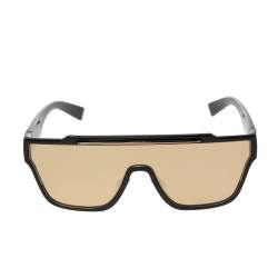 Dolce & Gabbana Black/Gold Mirrored DG-6125 Shield Sunglasses