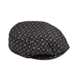 Dolce & Gabbana Blue Cube Motif Print Flat Cap