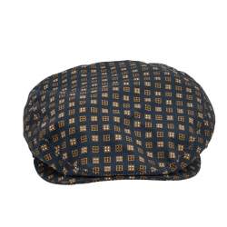 Dolce & Gabbana Blue Cube Motif Print Flat Cap