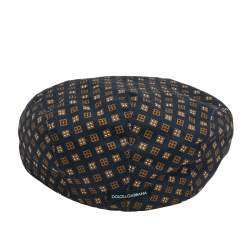 Dolce & Gabbana Blue Cube Motif Print Flat Cap