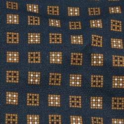 Dolce & Gabbana Blue Cube Motif Print Flat Cap