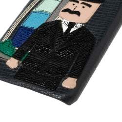 Dolce & Gabbana Black Leather DG Loves Dubai iPhone 6 Cover