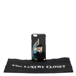 Dolce & Gabbana Black Leather DG Loves Dubai iPhone 6 Cover