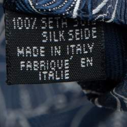 Pre Owned Dolce & Gabbana Navy Blue Paisley Jacquard Silk Tie