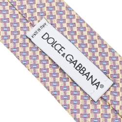 Dolce & Gabbana Two Tone Patterned Silk Jacquard Tie