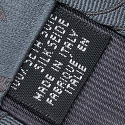 Pre Owned Dolce & Gabbana Charcoal Grey Floral Silk Jacquard Tie