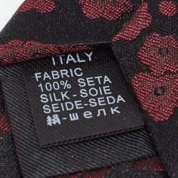 Pre Owned Dolce & Gabbana Bicolor Floral Jacquard Silk Tie