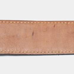 مملوكة مسبقًا Dolce & Gabbana Black Eel Leather DG Logo Buckle Belt 110 CM