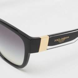 Pre Owned Dolce & Gabbana Black DG 6132 Wayfarer Sunglasses