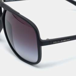 Pre Owned Dolce & Gabbana Black Gradient DG6081 Avaitor Sunglasses