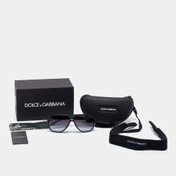 Pre Owned Dolce & Gabbana Black Gradient DG6081 Avaitor Sunglasses