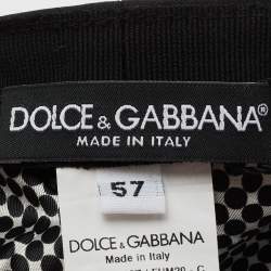 Dolce & Gabbana Black Newsboy Hat Size 57